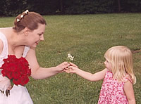 Trin gives me flowers
