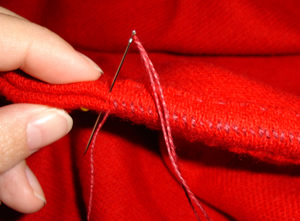 period seaming- whipstiching